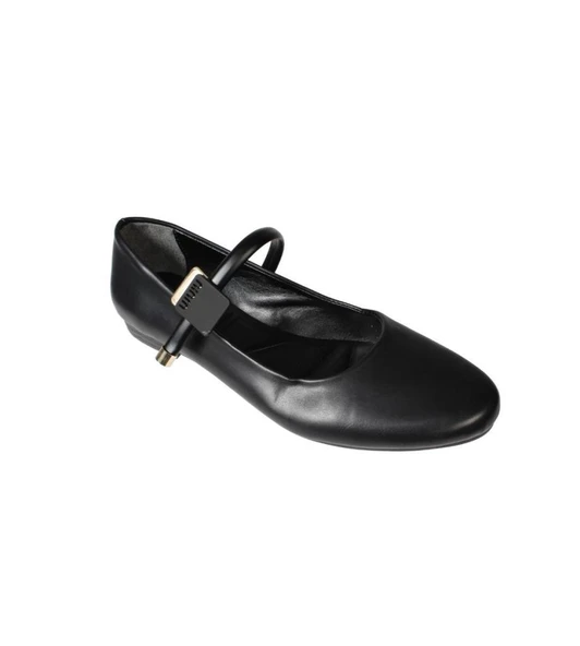 YAZKIŞ Kadın Siyah Ten Cilt Üzeri atkılı Babet ürün görseli