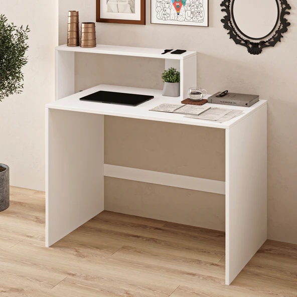 Amber Çalışma Masası – Raflı, Modern Bilgisayar Masası - 2