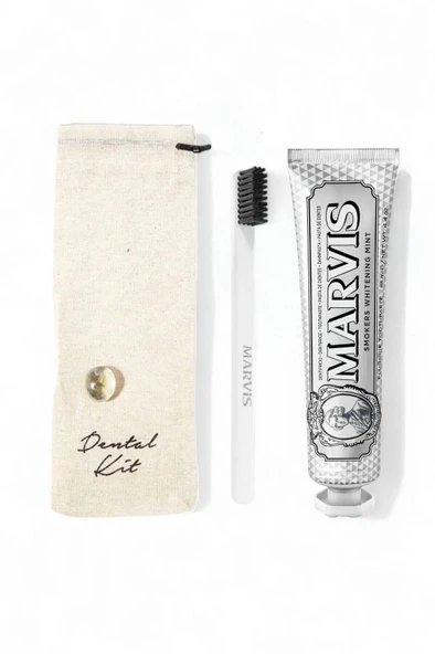 Marvis Smokers Whitening Mint 85 ml + Yumuşak Beyaz Diş Fırçalı Dental Kit - 1