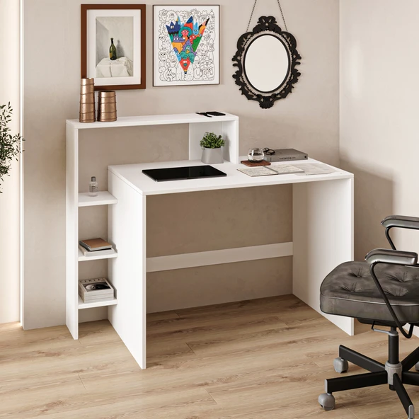 Amber Çalışma Masası – Raflı, Modern Bilgisayar Masası - 3