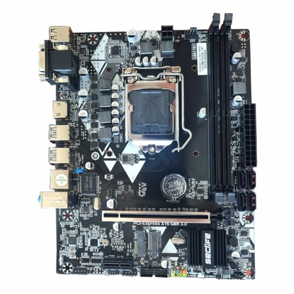 Seclife H310 DDR4 (2133MHz)OC M.2 VGA/HDMI/DP PCIe 3.0 1151P mATX Anakart - Resim 2