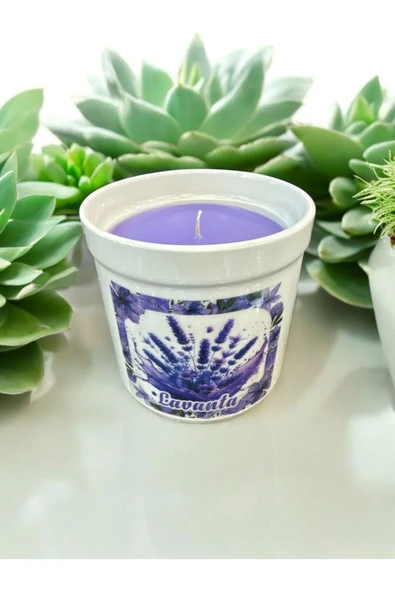 LAVANTA ESİNTİLİ KOKULU BARDAK MUM