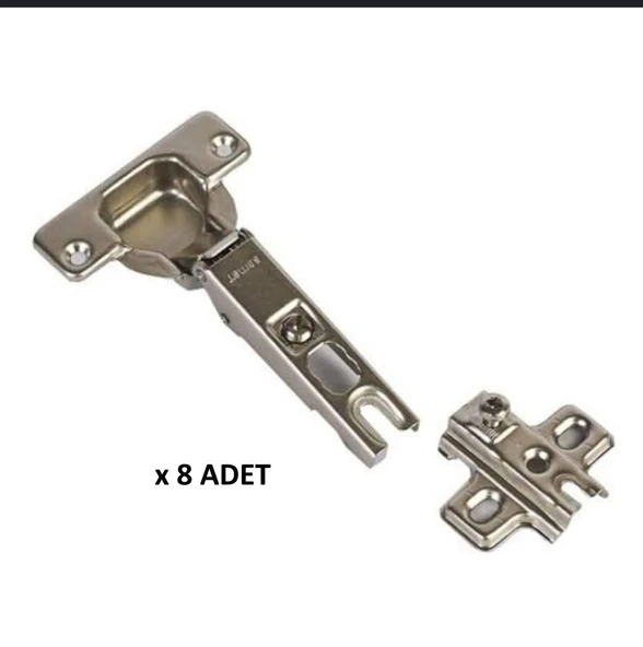 Kenzlife düz standart menteşe çelik 08 adet mobilya kapakları için ürün görseli