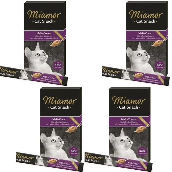 Miamor Cream Malt-Peynir Likit Kedi Ödülü 6x15 Gr X 4 Adet
