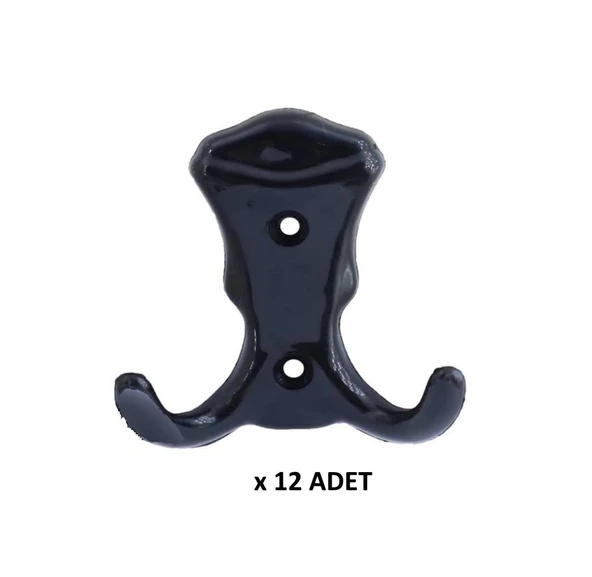 Kenzlife elbise banyo askılığı siyah plastik askı askılık 12 adet ürün görseli 1