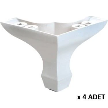 Kenzlife mobilya dolap kanepe ayağı aslan ayak beyaz plastik 4 adet ürün görseli