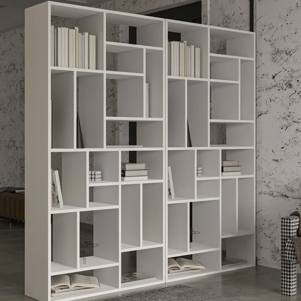 Nicola Kitaplık – 18 Raflı, Modern Kütüphane - 4