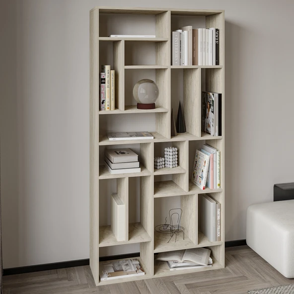 Nicola Kitaplık – 18 Raflı, Modern Kütüphane