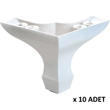 Kenzlife mobilya dolap kanepe ayağı aslan ayak beyaz plastik 10 adet ürün görseli