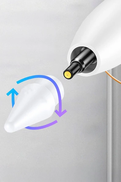 P-01 Beyaz Tüm Cihazlarla Uyumlu Çizim Ve Tasarım Dokunmatik Kalemi Stylus Pen - Resim 3