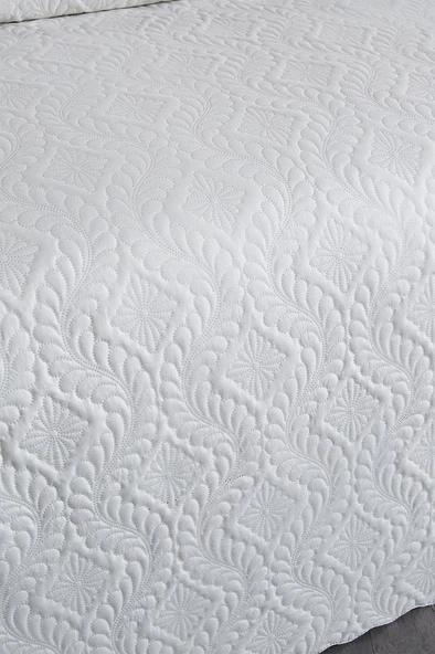 Ultrasonik Kapitoneli Elite Çift Kişilik Yatak Örtüsü Krem - Resim 6