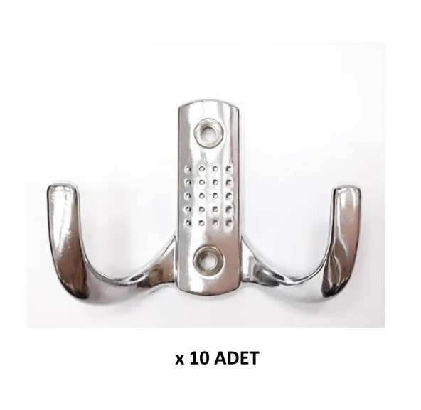 Kenzlife elbise banyo askılığı krom metal  askı askılık 10 adet ürün görseli 1