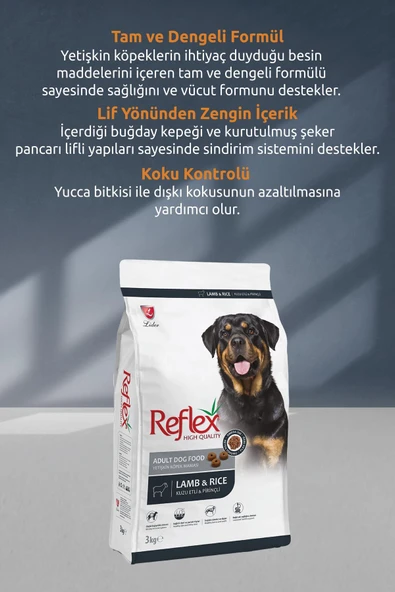 Kuzu Etli Yetişkin Köpek Maması 15 Kg - Resim 3