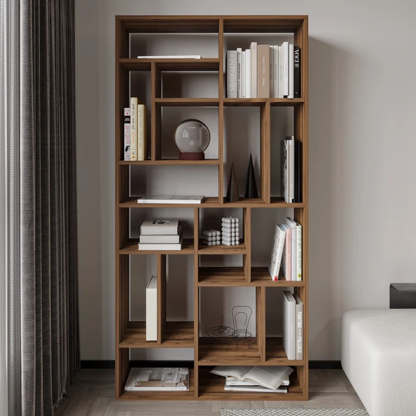 Nicola Kitaplık – 18 Raflı, Modern Kütüphane