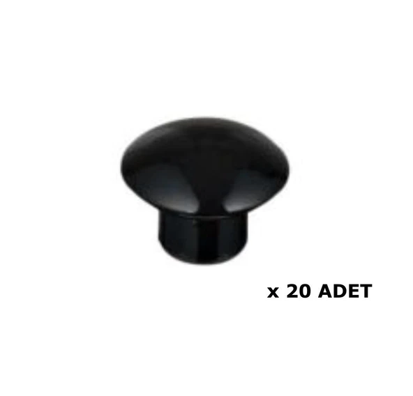 Kenzlife mobilya kulpu düğme kulp siyah plastik dolap kulbu 20 adet kulp ürün görseli