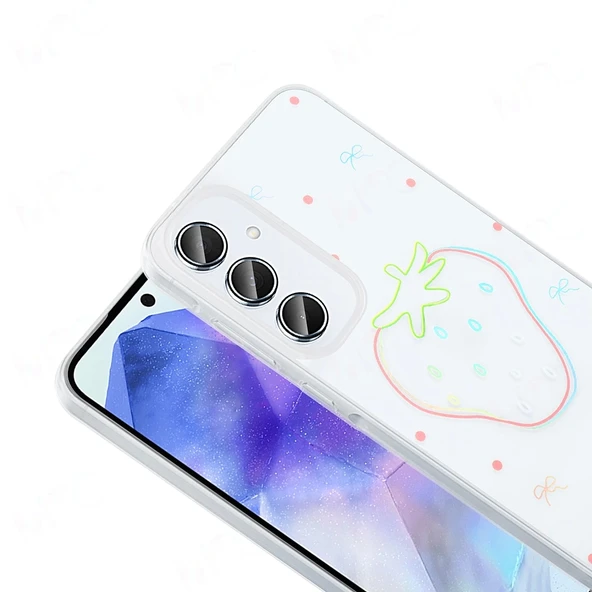 Galaxy A16 Kılıf Şeffaf Figürlü Zore Folk Sert Kapak - Resim 9