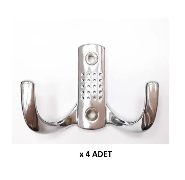 Kenzlife elbise banyo askılığı krom metal  askı askılık 4 adet ürün görseli 1