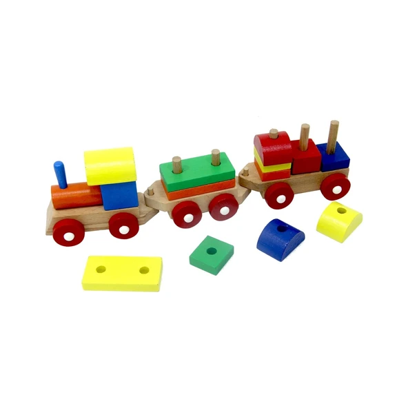 PlayWood Eğitici Ahşap Bloklu Bultak Tren 351 - 2