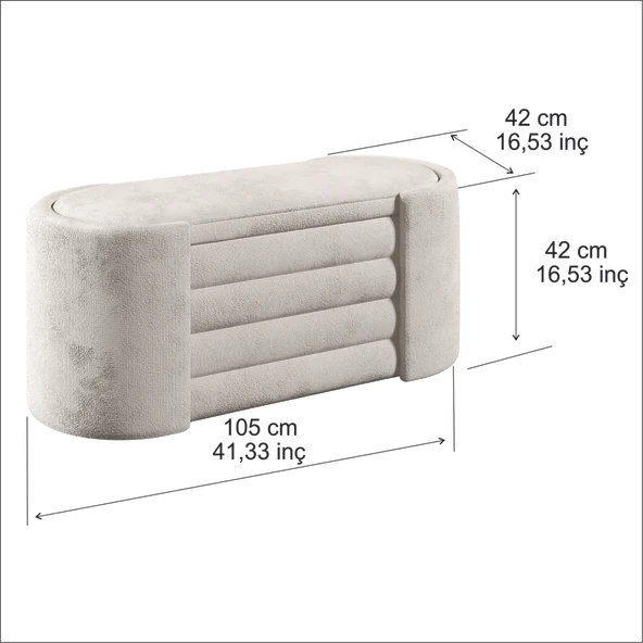Rosita Sandıklı Bench – Şıklık ve Pratikliğin Mükemmel Uyumu, Modern Puf - 6