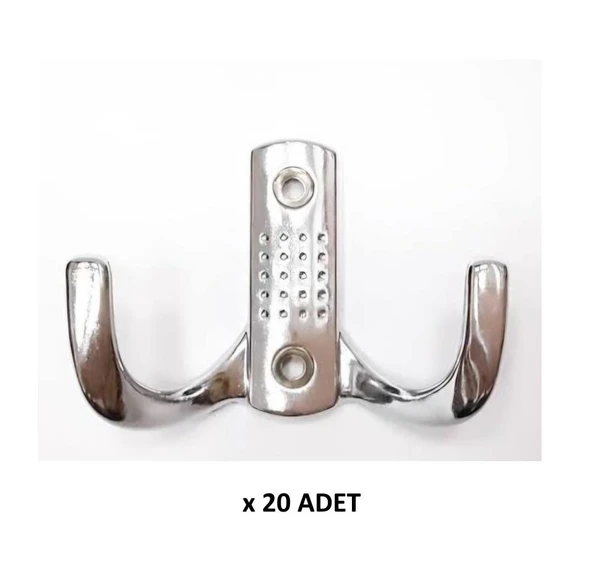 Kenzlife elbise banyo askılığı krom metal  askı askılık 20 adet ürün görseli 1