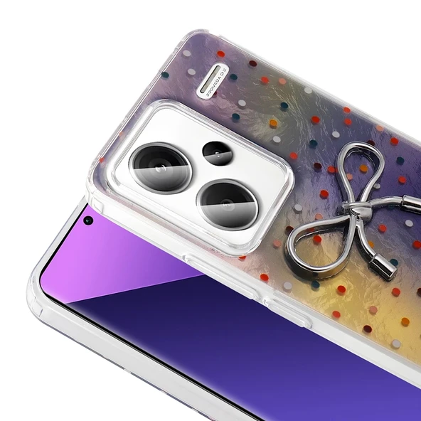 Xiaomi Redmi Note 13 Pro Plus 5G Kılıf Kamera Korumalı Figürlü Zore Ponti Silikon Kapak - 7