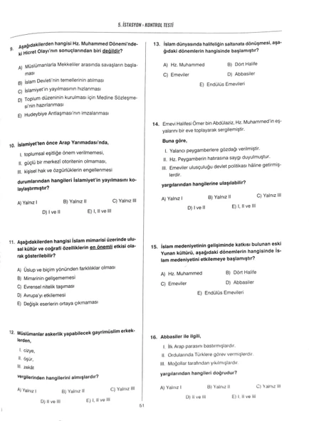 İSTASYON - AYT TARİH Soru Bankası - 208 Sayfa - 4