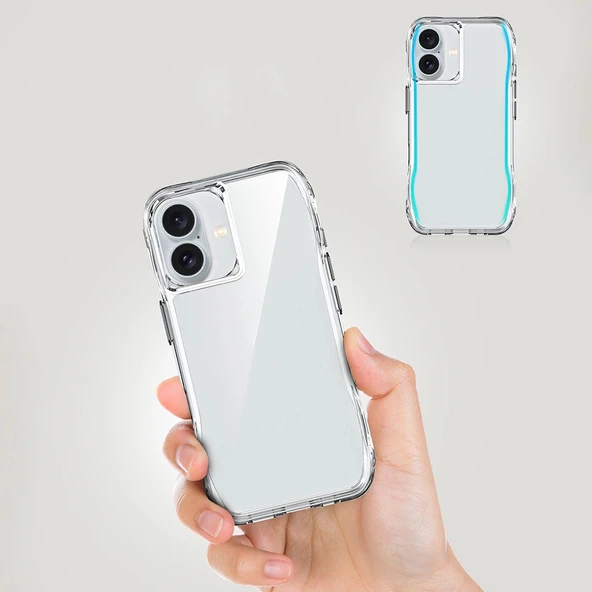 Apple iPhone 16 Kılıf Airbagli Şeffaf Zore İncek Kapak - Resim 9