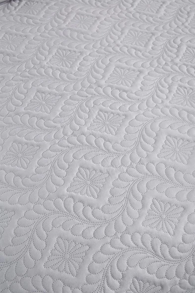 Ultrasonik Kapitoneli Elite Tek Kişilik Yatak Örtüsü Gri - Resim 4