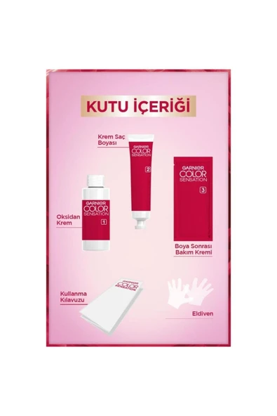 Garnier Color Sensatıon 7.11 Küllü Kumral Krem saç boyası 40 ml - Resim 5
