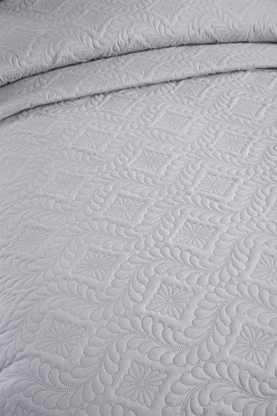 Ultrasonik Kapitoneli Elite Tek Kişilik Yatak Örtüsü Gri - Resim 3