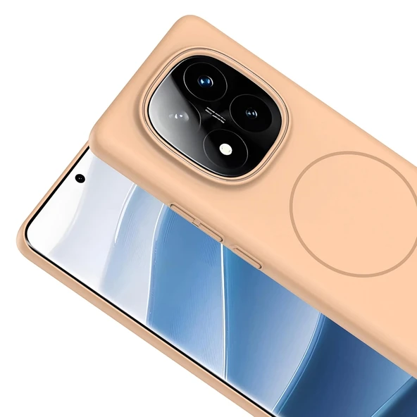 Xiaomi Redmi Note 14 Pro Plus Kılıf M-safe Şarj Özellikli Zore Ruby Sert Kapak - 7