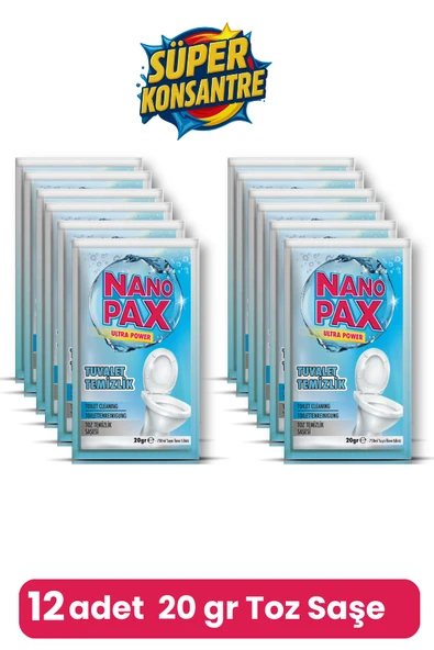 TUVALET & KLOZET TOZ TEMİZLİK SAŞESİ (12 adet X 20gr) - 2