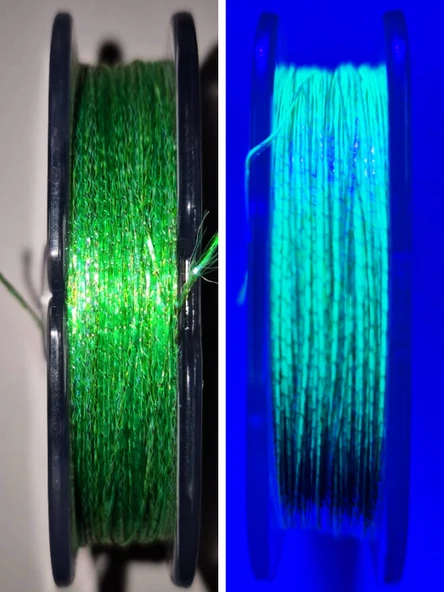 Eagenset Hazır Çapari Kombini Boru Sim Ultraviyole Uv Neon Açık Yeşil Makarada - Resim 4