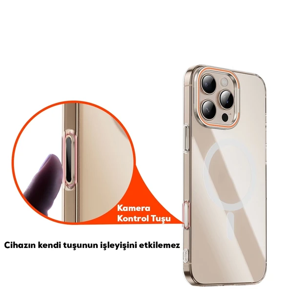 Apple iPhone 16 Serisi Uyumlu Metal Alaşımlı Hassas Dokunmatik Kamera Denetim Butonu Koruyucu - 3