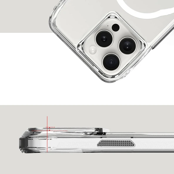 Apple iPhone 16 Pro Max Kılıf Airbagli Şeffaf Zore İncek Kapak - 6