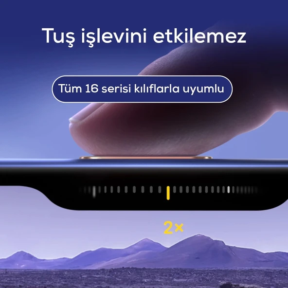 Apple iPhone 16 Serisi Uyumlu Metal Alaşımlı Hassas Dokunmatik Kamera Denetim Butonu Koruyucu - 8