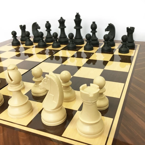 Star Antik Ceviz Tavla ve Satranç Takımı - 6