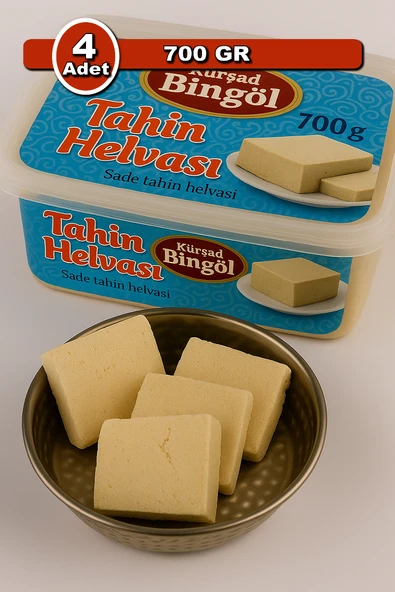 Bingöl Sade Tahin Helvası 700 g x 4 | Aile Boyu Paket ürün görseli 1