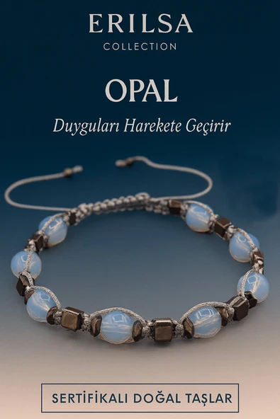 Sertifikalı Doğal Opal Taşı Bileklik – Duyguları Canlandıran El Yapımı Şık Tasarım Takı ürün görseli