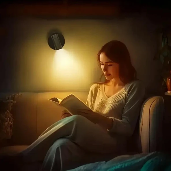 Ayt Ledx AL-XYD05 Çok Fonksiyonlu Dokunmatik Şarjlı 1200mAh Duvar Aplik Type-c Şarj Girişli Led Aydınlatma Lamba - 3