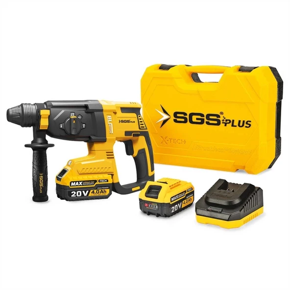 SGS AKÜLÜ ELEKTRO PNÖMATİK KIRICI DELİCİ SETİ 20V 2*4.0Ah (KÖMÜRSÜZ MOTOR) - 2