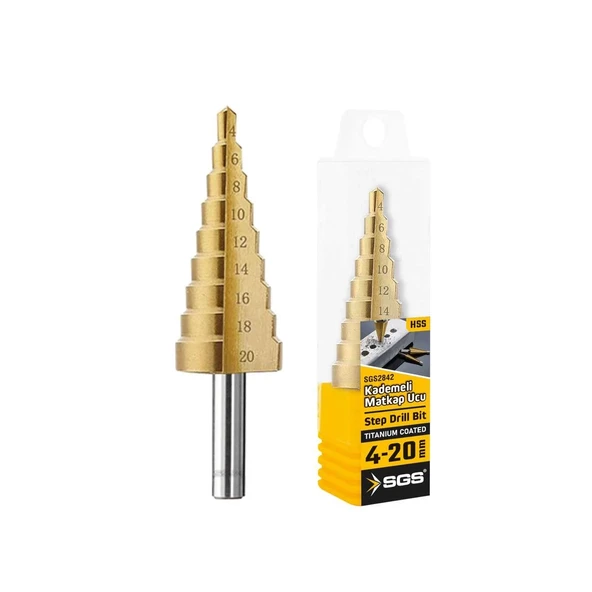 SGS HSS KADEMELİ MATKAP UCU 4-20 MM - 1