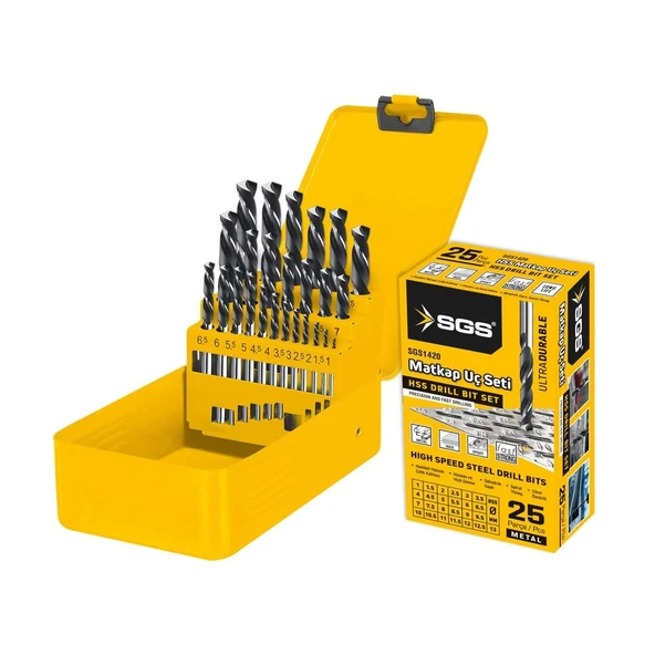 SGS 25 PARÇA HSS MATKAP UCU SETİ ürün görseli 1