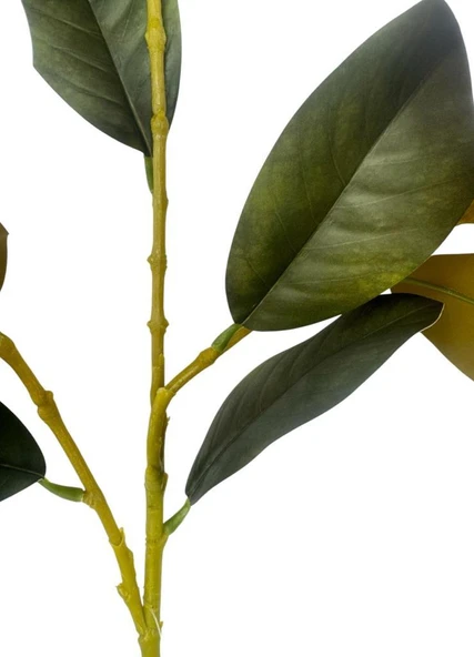 Yapay Çiçek Somon Manolya Islak Doku 3 Kafalı Uzun Dal Çiçek Flowers 80cm - Resim 6