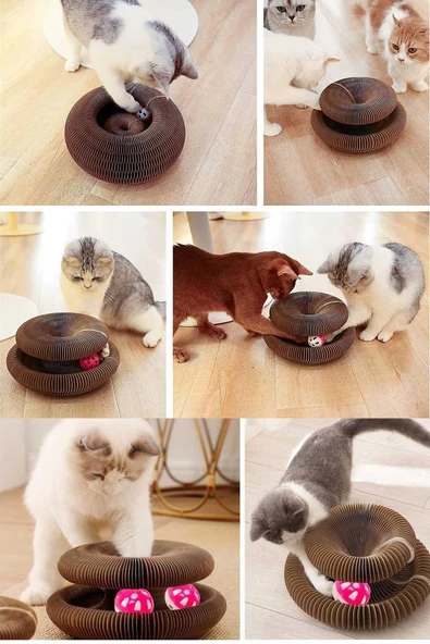 Kedi Tırmalama Oyuncağı, Sihirli Kedi Oyuncağı, Çıngıraklı Tırmalama Panosu, Kedi Oyuncağı - 5