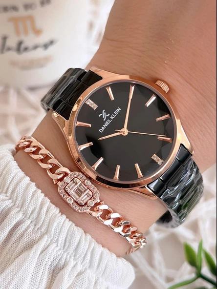 Daniel Klein Çelik Kordon 3 Atm Suya Dayanıklı Özel Tasarım Kadın Kol Saat+Bileklik VS.BLKT.0493 ürün görseli