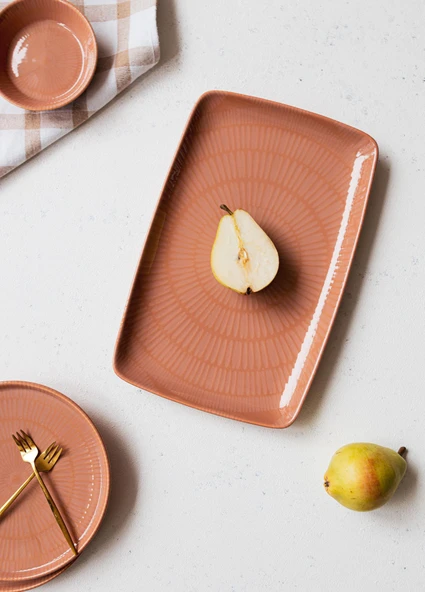 The Mia Noon Kahvaltı Takımı 6 Kişilik 17 Parça Somon 1702 - Resim 5