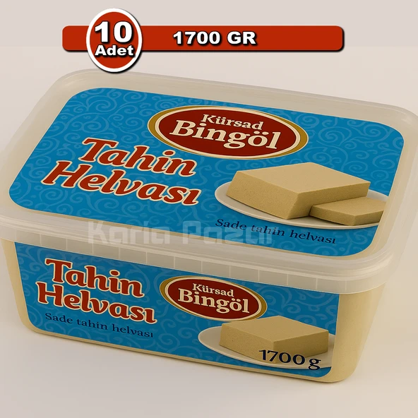 Bingöl Sade Tahin Helvası 1700 g x 10 | Toptan Büyük Boy Paket
