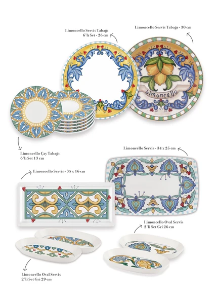 The Mia Limoncello Kahvaltı Takımı 6 Kişilik 19 Parça 1901 - Resim 3