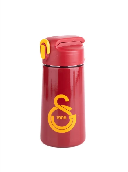 Galatasaray Lisanslı Logolu Pipetli Çelik Matara 500ML ürün görseli